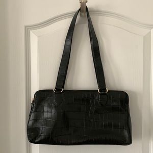 BANANA REPUBLIC Factory Leather Croc Print Shoulder Bag